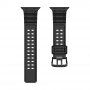 Wytrzymały silikonowy pasek dla Apple Watch 42mm / 41mm / 40mm / 38mm - czarny