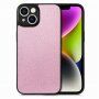 Pokrowiec z błyszczącej skóry PU dla iPhone 14 Plus - różowy