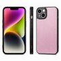 Pokrowiec z błyszczącej skóry PU dla iPhone 14 Plus - różowy