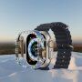 Metalowe etui z dżetami dla Apple Watch Ultra 49 mm - ciemnoniebieski