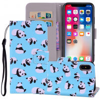 Pokrowiec flip dla iPhone XS Max - pandy