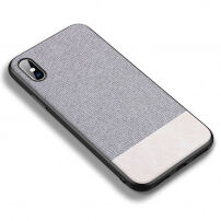 CAFELE luksusowe etui dla iPhone XS / iPhone X - biało-szare