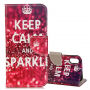 Futerał flip dla iPhone XS / iPhone X - Keep calm and sparkle