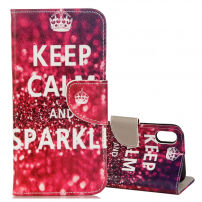 Futerał flip dla iPhone XS / iPhone X - Keep calm and sparkle