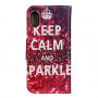 Futerał flip dla iPhone XS / iPhone X - Keep calm and sparkle