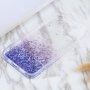 Etui przezroczyste z cekinami do iPhone 14 Plus - fioletowy