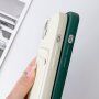 Silikonowa osłona ze smyczą i kieszenią na kartę dla iPhone 12 Pro Max - bordowe