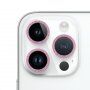 Szkło hartowane z brokatowymi ramkami chroniącymi obiektyw aparatu dla iPhone 14 Pro / 14 Pro Max - różowe