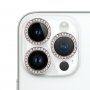 Szkło hartowane z kryształkami chroniącymi obiektyw tylnej kamery dla iPhone 14 Pro / 14 Pro Max - srebrna