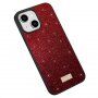 Elegancka brokatowa osłona Sulada dla iPhone 14 - czerwony