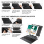 Odporne etui z klawiaturą dla iPad 9,7" (2017/2018) / Air 1/2 / Pro 9,7" i miejscem na Pencil - czarne