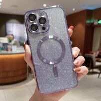 Błyszcząca pokrywa z platerowaną ramką i MagSafe dla iPhone 11 - jasnofioletowy