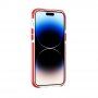 Etui przezroczyste z kolorową ramką z miękkiego plastiku do iPhone 14 Pro Max - czerwony