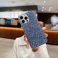 Pokrowiec ochronny z brokatowymi cekinami dla iPhone 11 - niebieskie