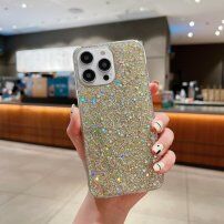Pokrowiec ochronny z brokatowymi cekinami dla iPhone 14 - złote
