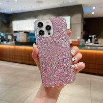 Pokrowiec ochronny z brokatowymi cekinami dla iPhone 12 mini - różowy