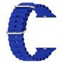 Silikonowy pasek oceaniczny dla Apple Watch Ultra 49mm / 46mm / 45mm / 44mm / 42mm - niebieskie