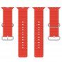 Silikonowy pasek oceaniczny dla Apple Watch Ultra 49mm / 46mm / 45mm / 44mm / 42mm - czerwony