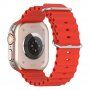Silikonowy pasek oceaniczny dla Apple Watch Ultra 49mm / 46mm / 45mm / 44mm / 42mm - czerwony