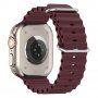Silikonowy pasek oceaniczny dla Apple Watch Ultra 49mm / 46mm / 45mm / 44mm / 42mm - bordowe