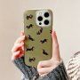 Matowa, przezroczysty pokrowiec z motywem jamnika dla iPhone 13 Pro Max - oliwkowe
