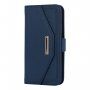 Etui z klapką i paskiem w stylu długopisu dla iPhone XR - niebieskie
