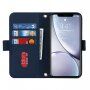 Etui z klapką i paskiem w stylu długopisu dla iPhone XR - niebieskie