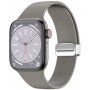 Silikonowy pasek z metalowym zapięciem magnetycznym dla Apple Watch 42mm / 41mm / 40mm / 38mm - szary
