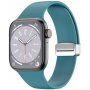 Silikonowy pasek z metalowym zapięciem magnetycznym dla Apple Watch 42mm / 41mm / 40mm / 38mm - turkusowy