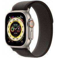 Nylonowy pasek ściągający dla Apple Watch Ultra 49mm / 46mm / 45mm / 44mm / 42mm - czarno-szare