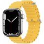Silikonowy pasek oceaniczny dla Apple Watch Ultra 49mm / 46mm / 45mm / 44mm / 42mm - żółte