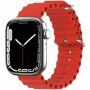 Silikonowy pasek oceaniczny dla Apple Watch Ultra 49mm / 46mm / 45mm / 44mm / 42mm - czerwony