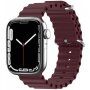 Silikonowy pasek oceaniczny dla Apple Watch Ultra 49mm / 46mm / 45mm / 44mm / 42mm - bordowe