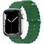 Silikonowy pasek oceaniczny dla Apple Watch 42mm / 41mm / 40mm / 38mm - ciemnozielony