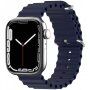 Silikonowy pasek oceaniczny dla Apple Watch 42mm / 41mm / 40mm / 38mm - ciemnoniebieski