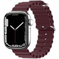 Silikonowy pasek oceaniczny dla Apple Watch 42mm / 41mm / 40mm / 38mm - bordowe