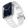 Wytrzymały silikonowy pasek dla Apple Watch 42mm / 41mm / 40mm / 38mm - biały