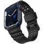 Wytrzymały silikonowy pasek dla Apple Watch 42mm / 41mm / 40mm / 38mm - czarny