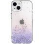 Etui przezroczyste z cekinami do iPhone 14 Plus - fioletowy
