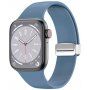Silikonowy pasek z metalowym zapięciem magnetycznym dla Apple Watch 42mm / 41mm / 40mm / 38mm - niebieskie