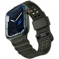 Wytrzymały silikonowy pasek dla Apple Watch 42mm / 41mm / 40mm / 38mm - oliwkowe
