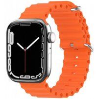 Silikonowy pasek oceaniczny dla Apple Watch 42mm / 41mm / 40mm / 38mm - neonowo-pomarańczowy