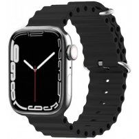 Silikonowy pasek oceaniczny dla Apple Watch 42mm / 41mm / 40mm / 38mm - czarny