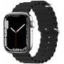 Silikonowy pasek oceaniczny dla Apple Watch Ultra 49mm / 46mm / 45mm / 44mm / 42mm - czarny
