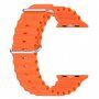 Silikonowy pasek oceaniczny dla Apple Watch Ultra 49mm / 46mm / 45mm / 44mm / 42mm - neonowo-pomarańczowy