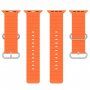 Silikonowy pasek oceaniczny dla Apple Watch Ultra 49mm / 46mm / 45mm / 44mm / 42mm - neonowo-pomarańczowy