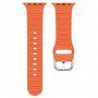 Silikonowy pasek Ocean Ripple dla Apple Watch 42mm / 41mm / 40mm / 38mm - pomarańczowe