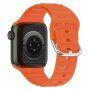 Silikonowy pasek Ocean Ripple dla Apple Watch 42mm / 41mm / 40mm / 38mm - pomarańczowe