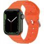 Silikonowy pasek Ocean Ripple dla Apple Watch 42mm / 41mm / 40mm / 38mm - pomarańczowe