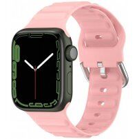 Silikonowy pasek Ocean Ripple dla Apple Watch Ultra 49mm / 46mm / 45mm / 44mm / 42mm - różowy